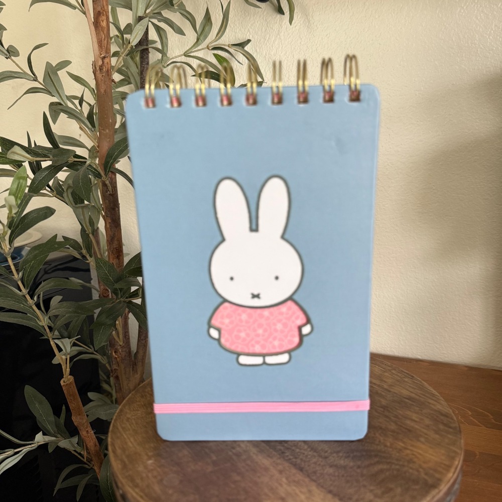 Miffy Blue Top-Spiral Notebook 240 Lined Pages Orange Circle Studio MY091